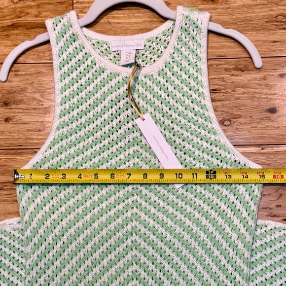 NWT House‎ of Harlow Green and White Crochet Dress Size M - Picture 10 of 11